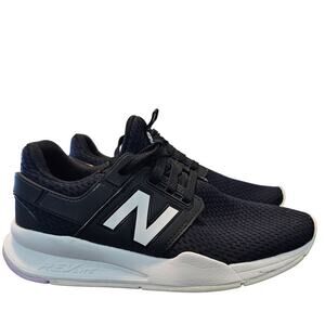 New Balance 247 Sneakers Womens Size 7.5 Black Purple Lace Up WS247TE Running